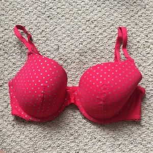 Vibrant Red Victoria’s Secret Perfect Coverage Bra
